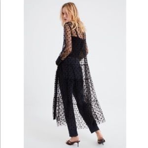 Zara sheer polka dots dress in Black